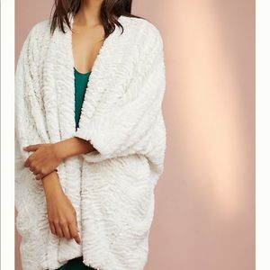 Pre❤️ Anthropologie Faux Fur Cocoon Cardigan